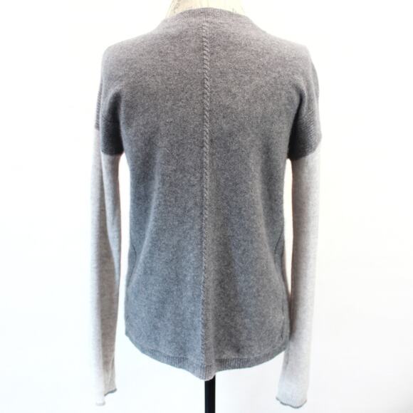 Splendid 2-ply 100% cashmere colorblock soft sweater slits Small - Picture 5 of 7